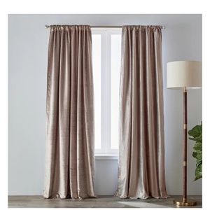 2 Velvet Lavender Curtains 84 inch